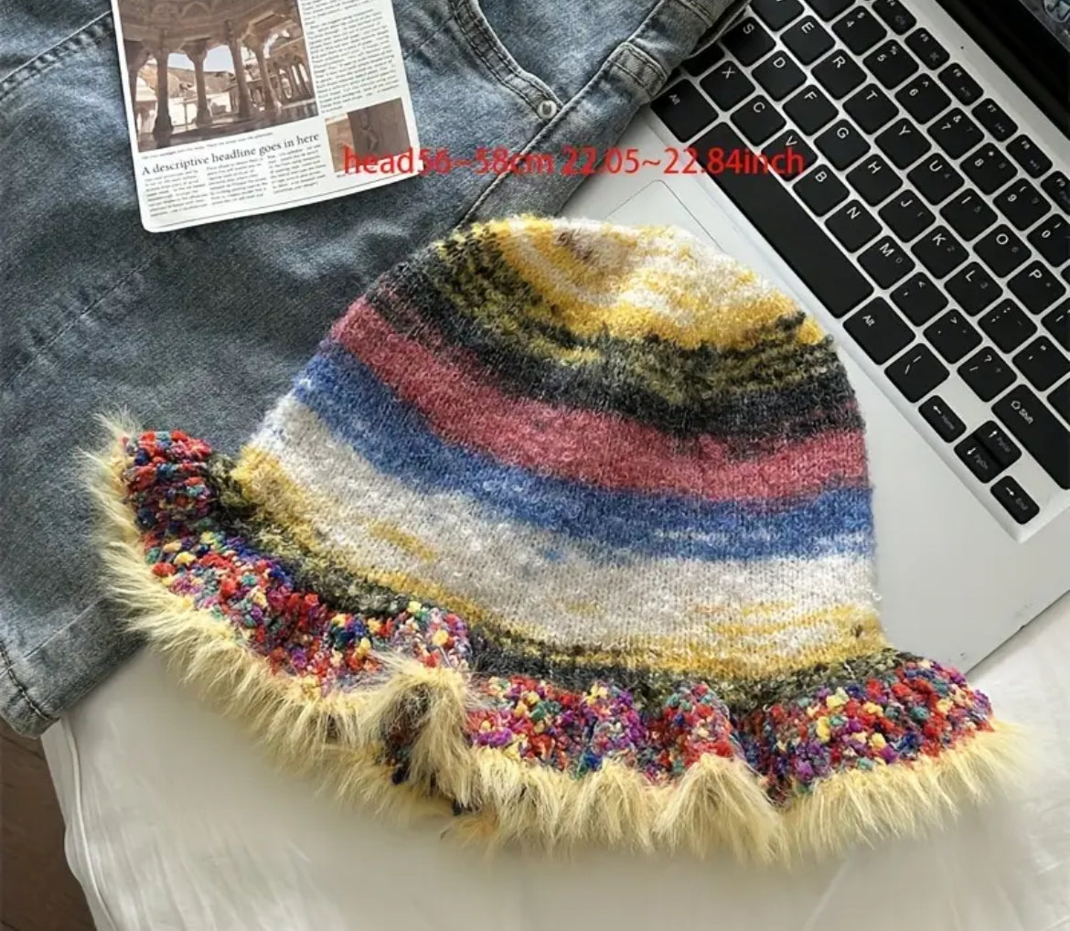 Vintage Knit Bucket Hat