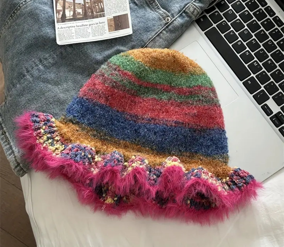 Vintage Knit Bucket Hat