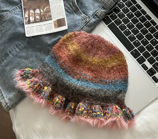 Vintage Knit Bucket Hat