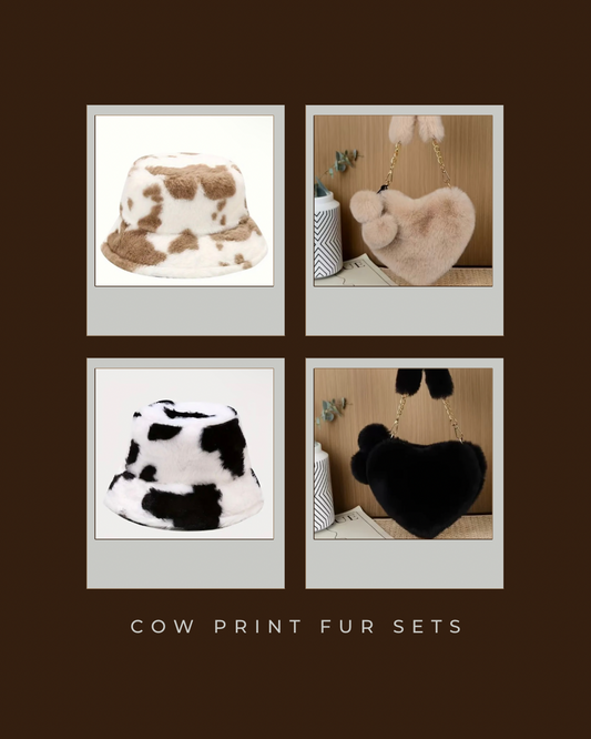 Cow Print Bucket Hat Sets
